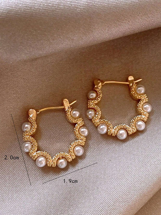 Pearl Hoop Earrings – Statement Jewellery for Women.