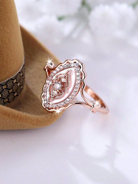 Vintage-Inspired Mother of Pearl Ring – Women's Statement Jewellery, Perfect for Anniversary and Wedding Gifts