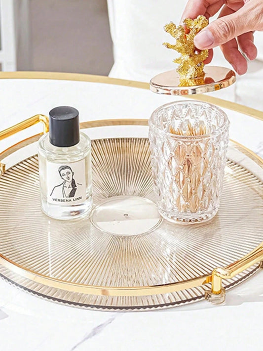 Aesthetic Desktop Organizer Tray – For Makeup, Perfume & Home Decor