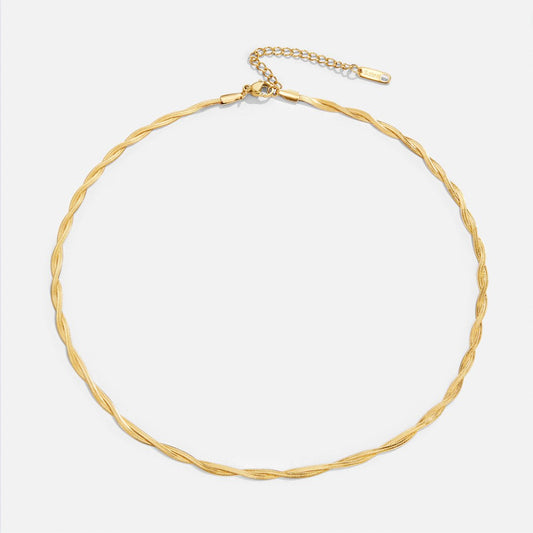18K Gold-Plated Chiara Twist Snake Chain Necklace
