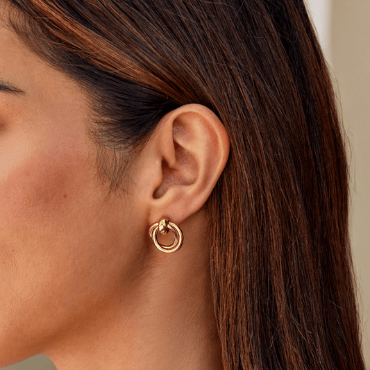 Juni Layered Hoop Earrings – Elegant Gold Hoop Earrings