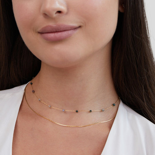 18K Gold Layered Alana Stone Necklace