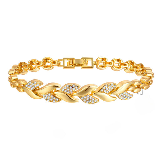 18k Gold Golden Allure Bridal Chain Necklace for Elegant Weddings