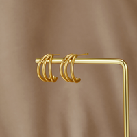 18K Gold Anaya Triple Hoop Earrings