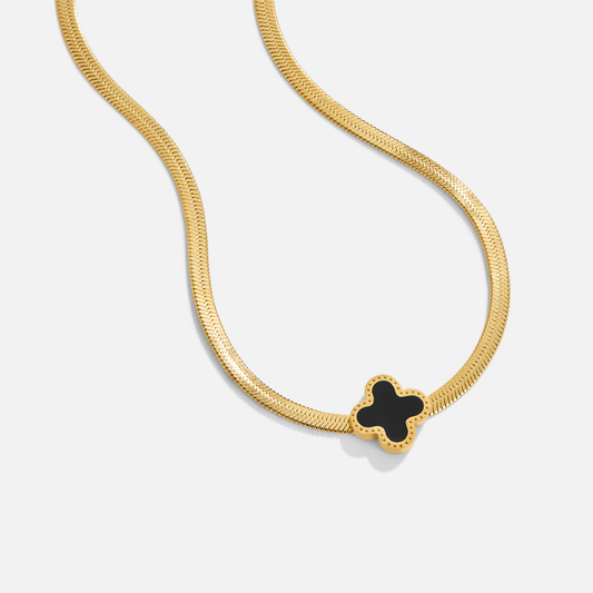 18K Clover Leaf Necklace – Elegant  Leaf Necklace