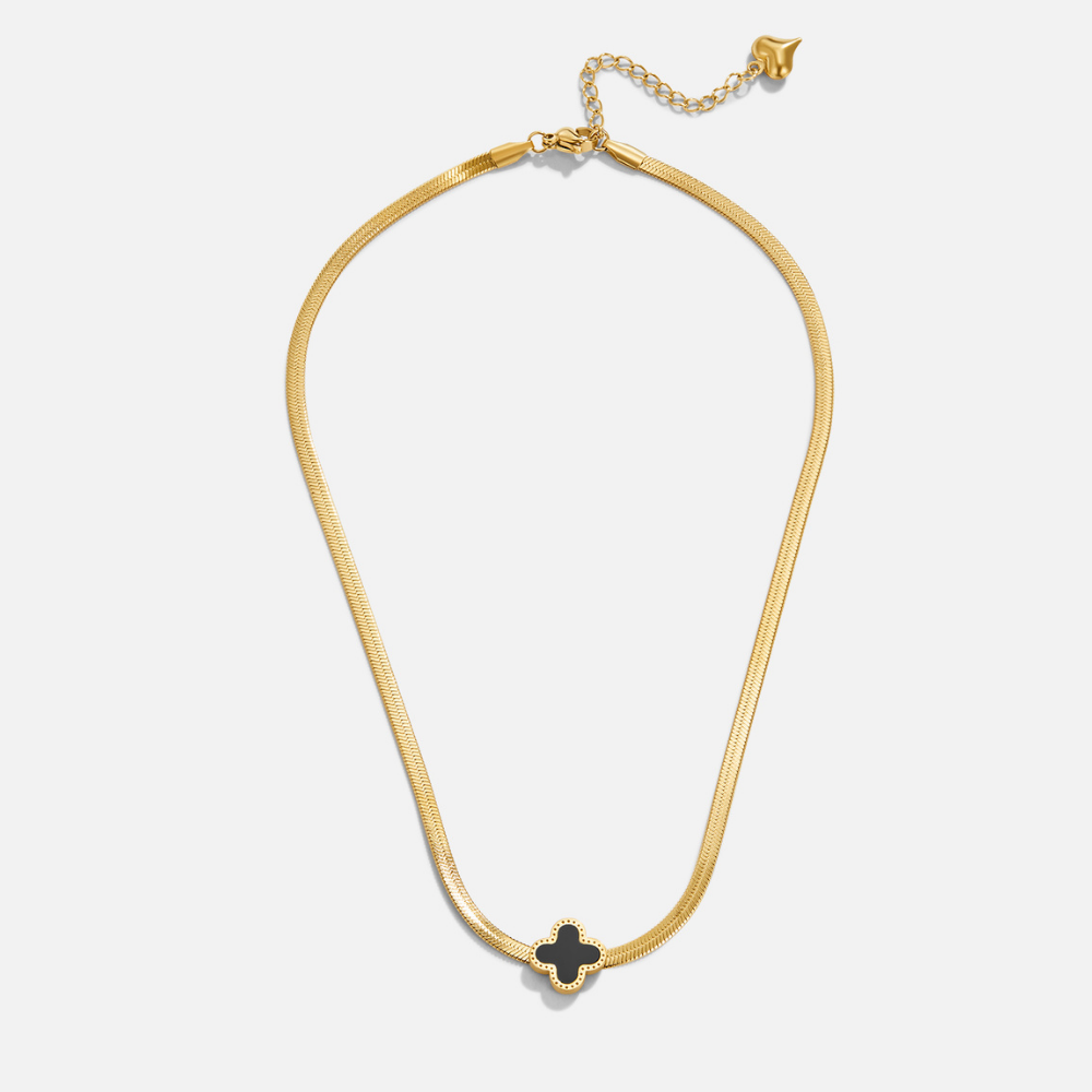 18K Clover Leaf Necklace – Elegant  Leaf Necklace