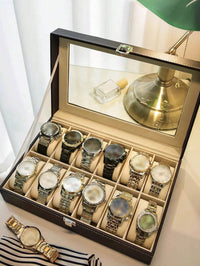 Leather Watch Box – Large Capacity Jewelry Organizer & Display Case for Watches, Bracelets & Accessories