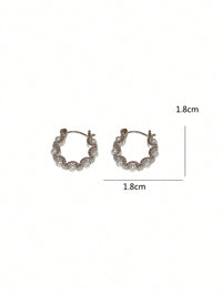 Vintage Pearl Hoop Earrings.