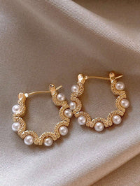 Pearl Hoop Earrings – Statement Jewellery for Women.