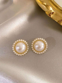 Crystal & Pearl Stud Earring Set – Rhinestone Earrings for Women.