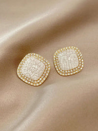 Crystal & Pearl Stud Earring Set – Rhinestone Earrings for Women.