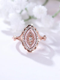 Vintage-Inspired Mother of Pearl Ring – Women's Statement Jewellery, Perfect for Anniversary and Wedding Gifts