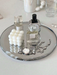 Mirror Stainless Steel Decorative Tray –  Display Platter for Jewellery, Cosmetics & More