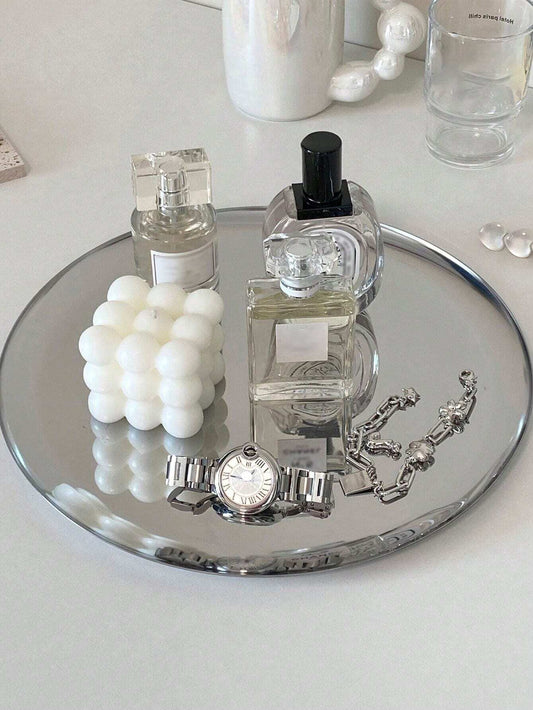 Mirror Stainless Steel Decorative Tray –  Display Platter for Jewellery, Cosmetics & More