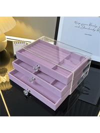 3-Tier Transparent Jewelry Organizer  | Elegant Display Case & Gift Idea
