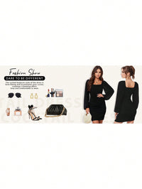 Women's Mesh Bodycon Mini Dress – Long Sleeve Cocktail Partywear