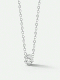 14K Gold-Plated Dainty Cubic Zirconia Pendant Necklace – Women's Chain Jewellery, Perfect for Daily Wear.