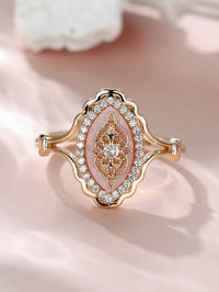 Vintage-Inspired Mother of Pearl Ring – Women's Statement Jewellery, Perfect for Anniversary and Wedding Gifts