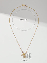 "Handmade Tri-Color Beaded Cross Pendant Necklace – Catholic Benedict Cross Jewellery, Perfect Gift for Women.