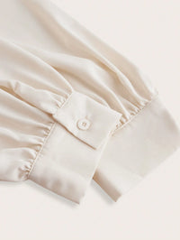 Retro Button-Up Blouse – Elegant Long Sleeve Shirt for Office & Casual Wear