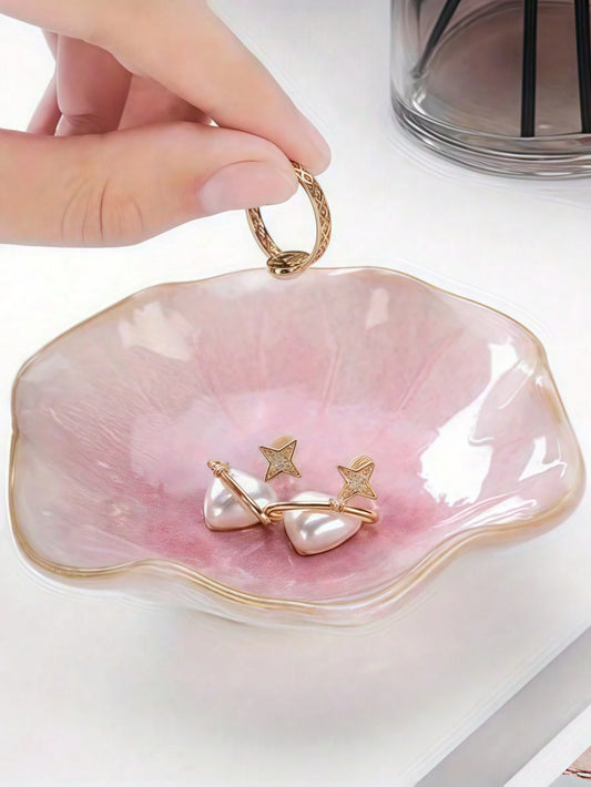 Ceramic Lotus Leaf Jewellery Tray – Trinket Dish for Rings, Earrings & Keys