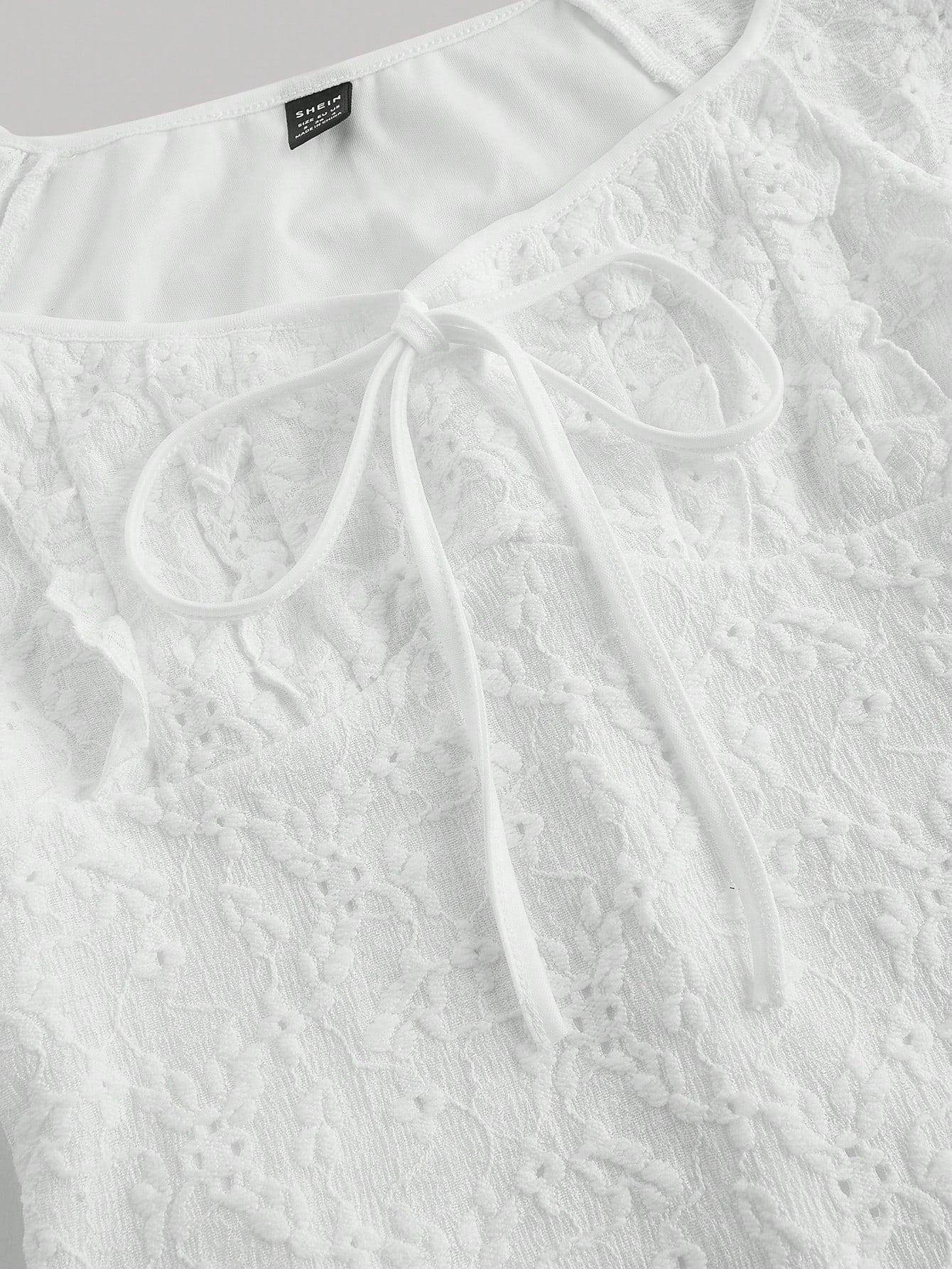 White Lace Knit Mini Dress – Boho Style for Summer Holidays
