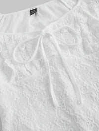 White Lace Knit Mini Dress – Boho Style for Summer Holidays