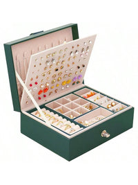 Women' s Jewelry Box – Earring, Necklace & Ring Organizer | Travel Jewelry Case