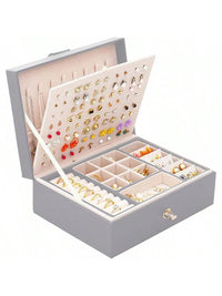 Women' s Jewelry Box – Earring, Necklace & Ring Organizer | Travel Jewelry Case