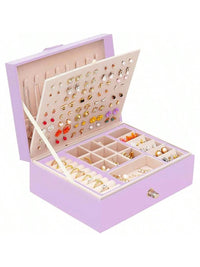 Women' s Jewelry Box – Earring, Necklace & Ring Organizer | Travel Jewelry Case