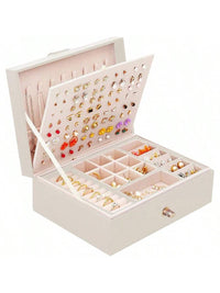Women' s Jewelry Box – Earring, Necklace & Ring Organizer | Travel Jewelry Case