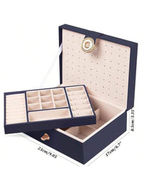 Women' s Jewelry Box – Earring, Necklace & Ring Organizer | Travel Jewelry Case