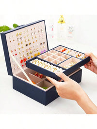 Women' s Jewelry Box – Earring, Necklace & Ring Organizer | Travel Jewelry Case