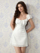 White Lace Knit Mini Dress – Boho Style for Summer Holidays