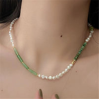 Pearl & Jade Bohemian Charm Necklace