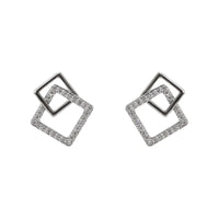 Twin Square Twirl Hoops