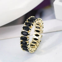 Rainbow Party Ring – Gold-Plated Vibrant Gemstone Band