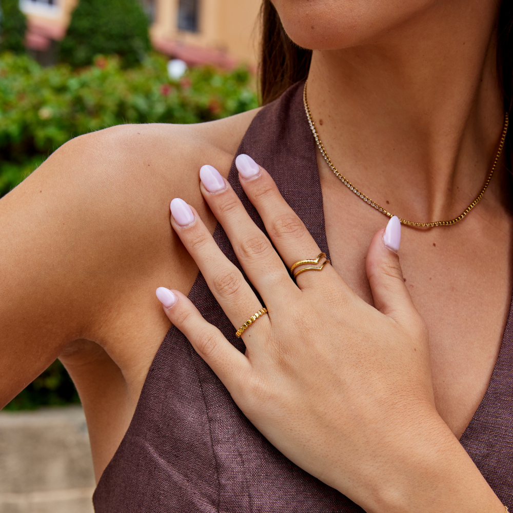 Harper Layered Wrap Ring – Elegant 18k Gold Design