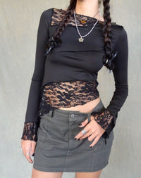 Lucca Black Lace Top – Elegant Women's Lace Blouse UK