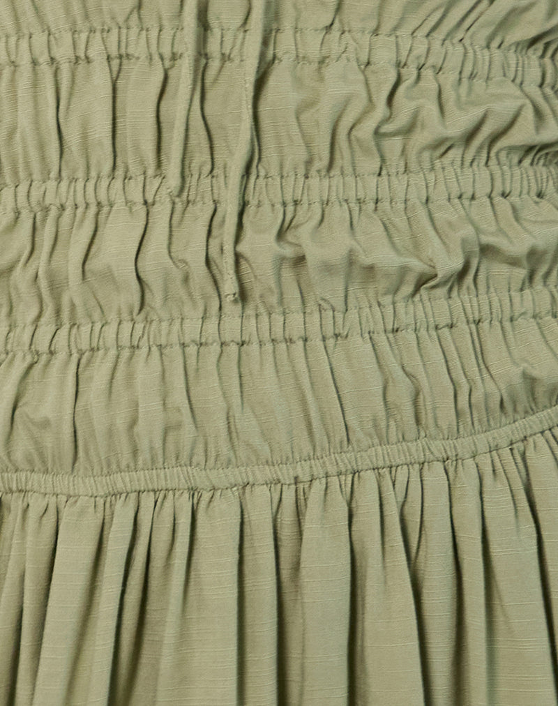 Rasmil Sage Green Bubble Mini Dress – Women's Party Dress