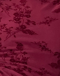 Botanical Flower Mini Maroon Dress – Chic Floral Print Dress