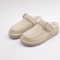 Women’s UGG Goldenstar Evelina suede buckle clogs in sand castle - view 10