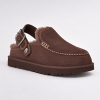 Women’s UGG Goldenstar Evelina suede buckle clogs in burnt cedar - view 2