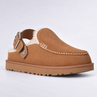 Women’s UGG Goldenstar Evelina suede buckle clogs in chestnut - view 6