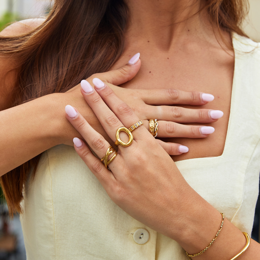 18k Vina Melted Gold Ring