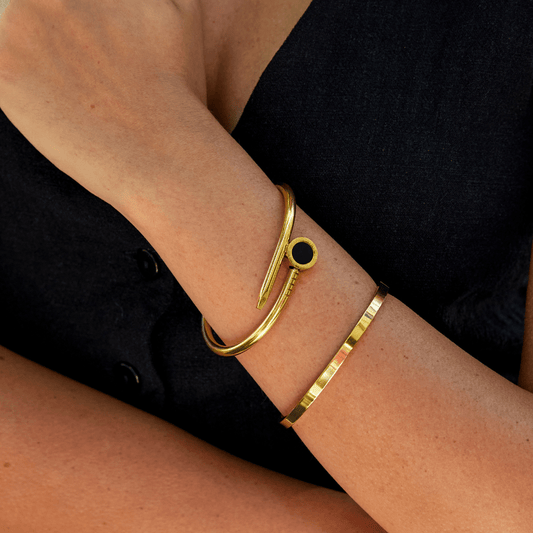 18K Gold Amanda Nail Bangle