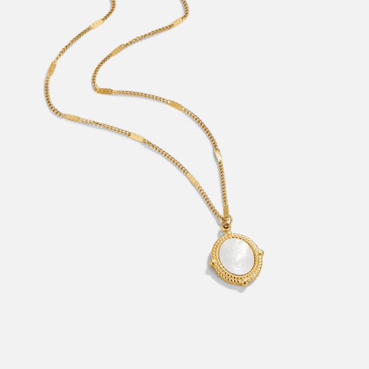 18K Gold Bela Pearl Shell Pendant Necklace