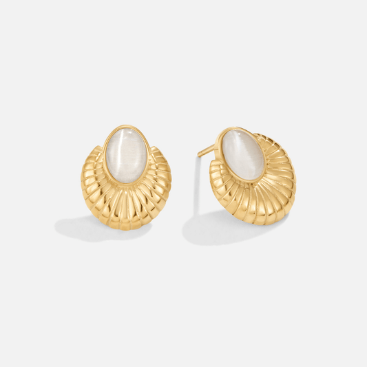 18K Bohemia Gold Cat Eye Earrings – Gemstones