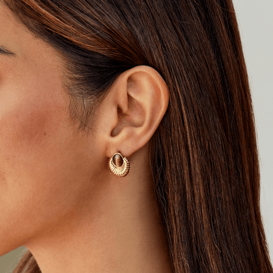 18K Bohemia Gold Tiger Eye Earrings – Natural Gemstone