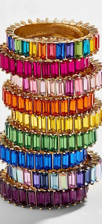 Rainbow Party Ring – Gold-Plated Vibrant Gemstone Band